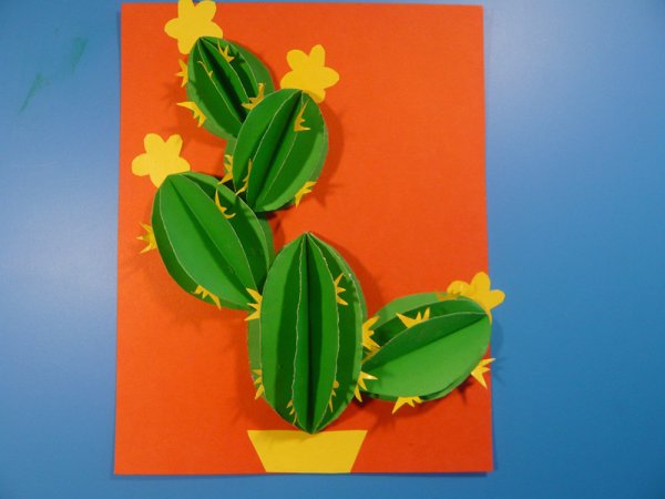 Кактус поделка из бумаги