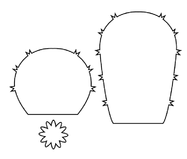 Трафарет кактуса для вырезания