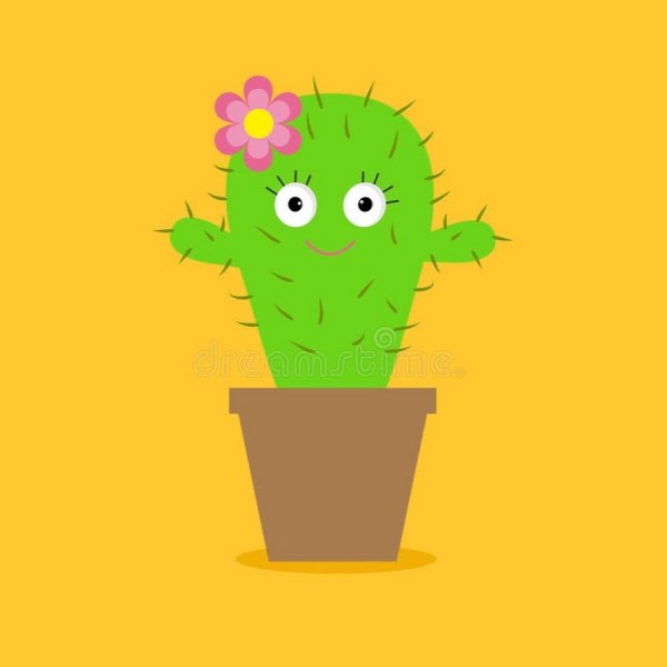 Аппликация Кактус в горшке