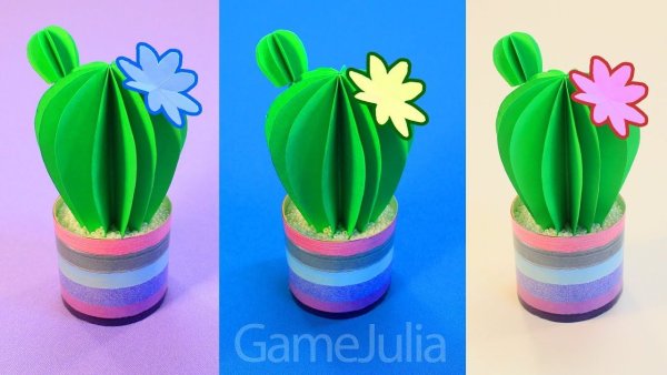 Поделка Кактус в горшке