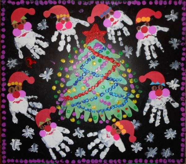 Коллективное творчество зима детское