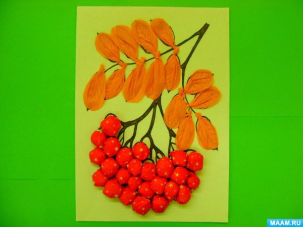 Пластилинография Рябинка в старшей