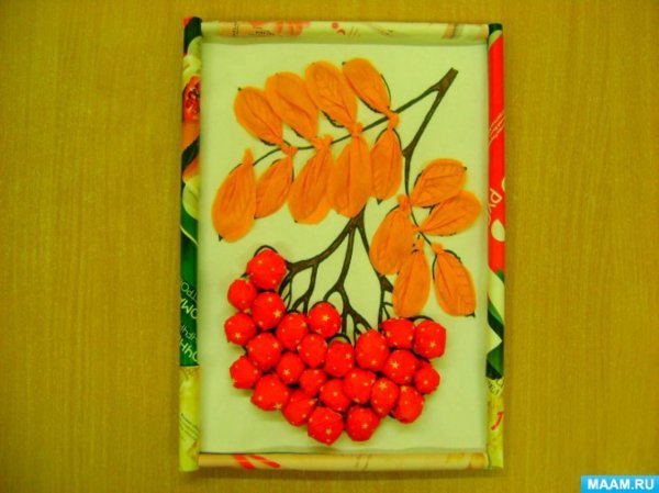 Пластилинография рябина