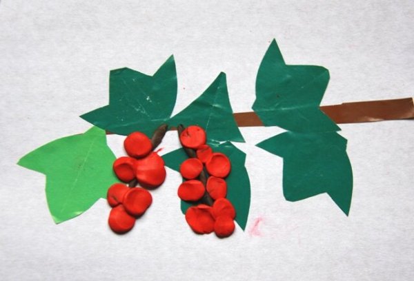 Ветка калины аппликация