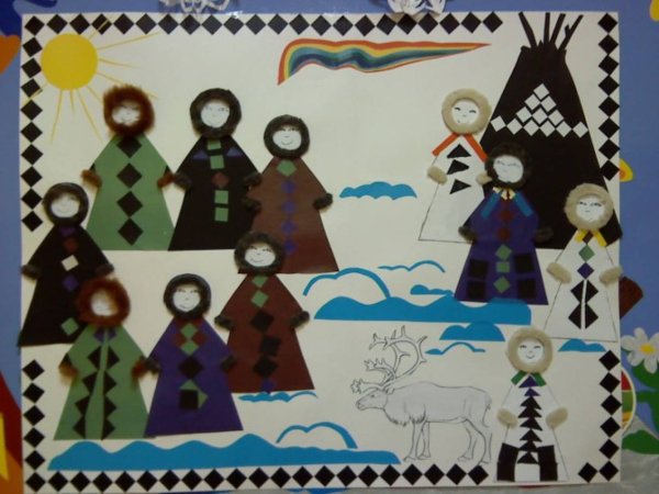 Аппликация народы севера подготовительная группа