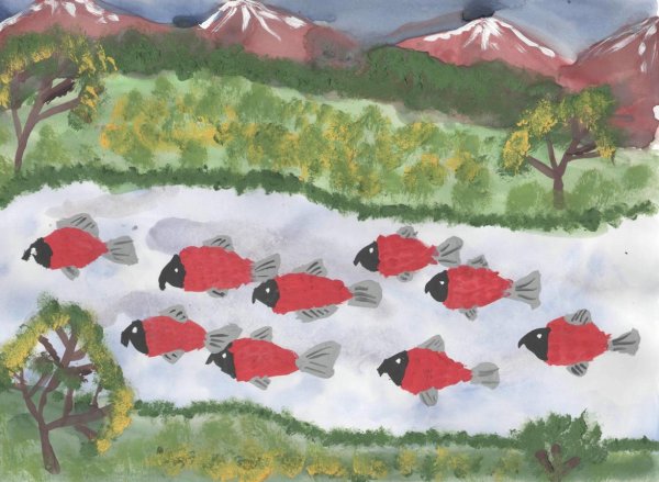 Рисование в детском саду природа Камчатки