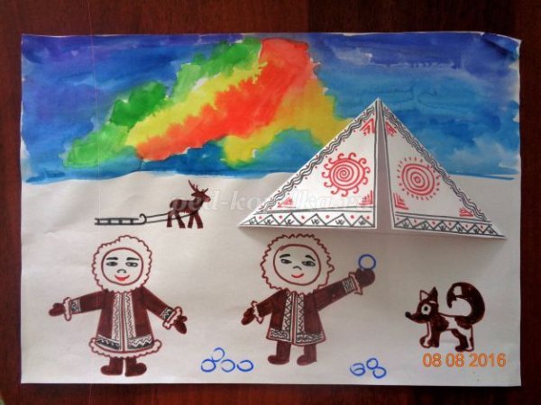 Аппликация на тему народы севера