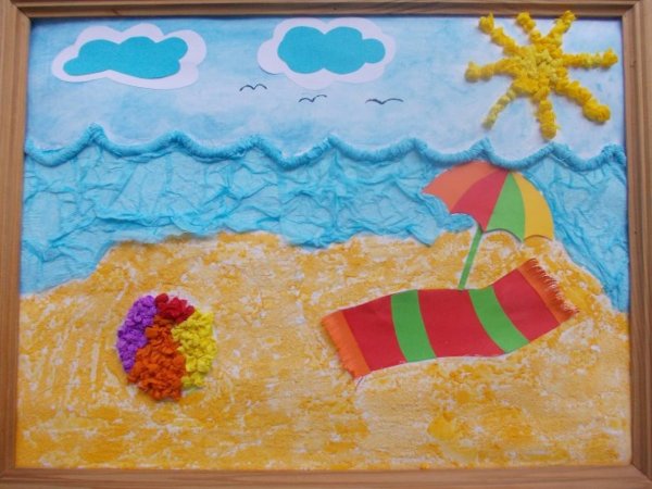 Аппликация для детей лето