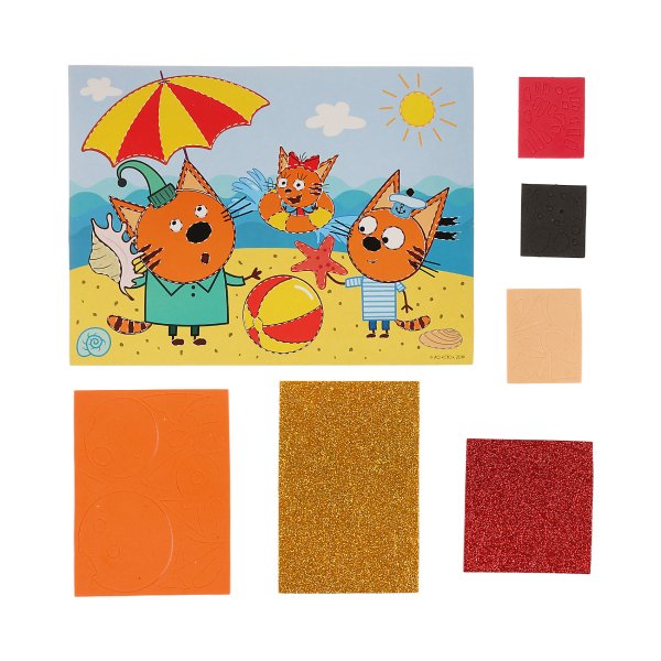 Аппликации для детей три кота