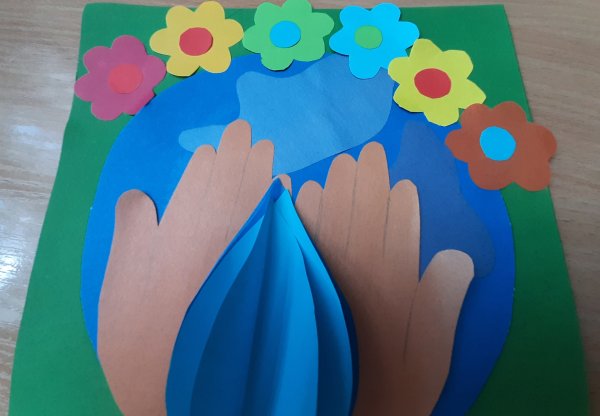 Поделка объемная капелька