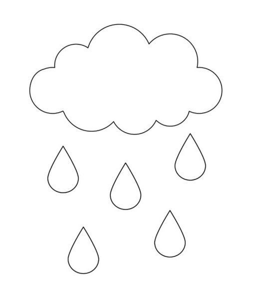 Тучка аппликация для детей