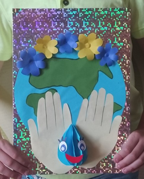 Аппликация день земли и воды средняя группа