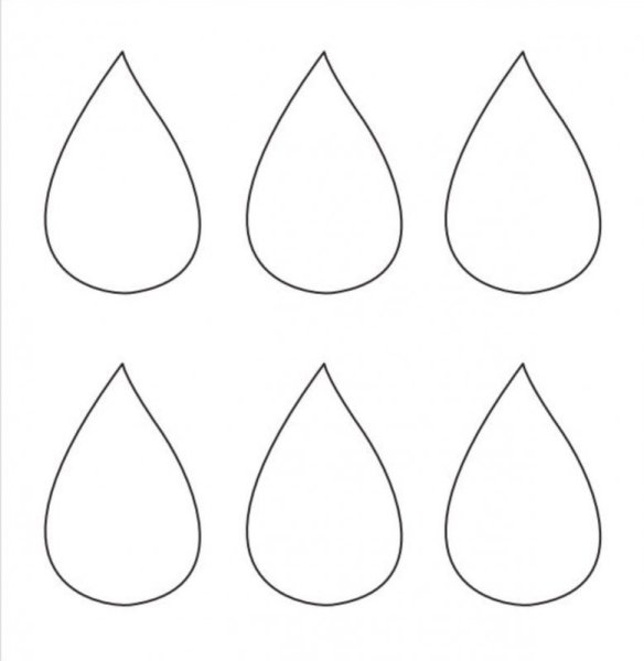 Трафарет капельки для вырезания