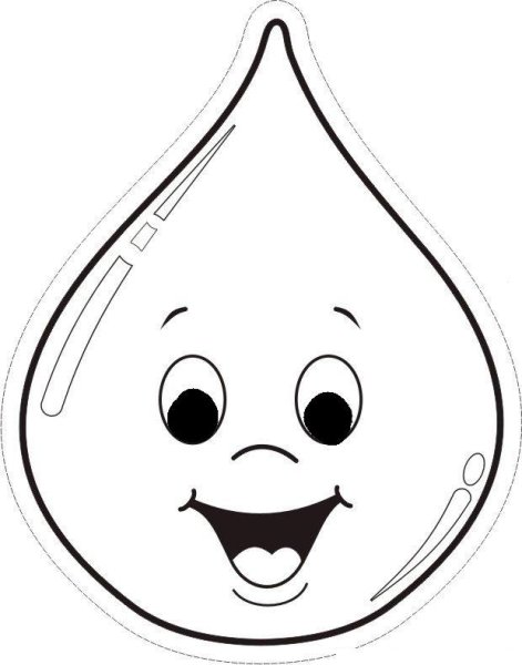 Капелька раскраска для детей