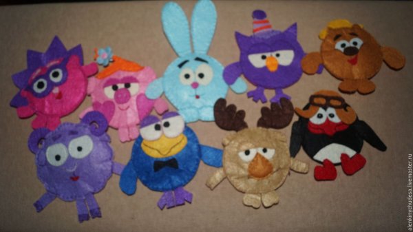 Поделки из картона Смешарики