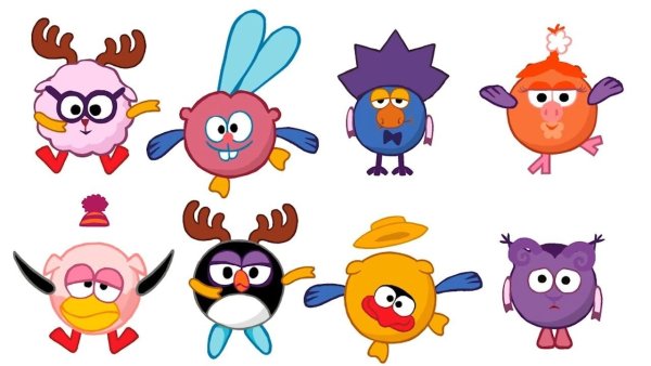 Персонажи мультика Смешарики