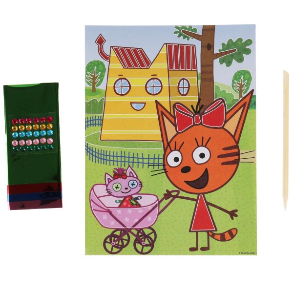 Холст для росписи три кота Multiart Карамелька