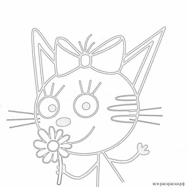 Три кота. Раскраска