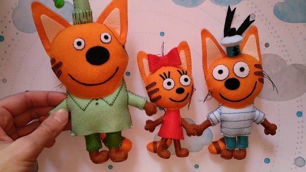 Три кота Карамелька из фетра