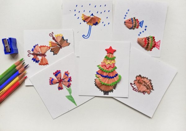 Из стружки от карандашей