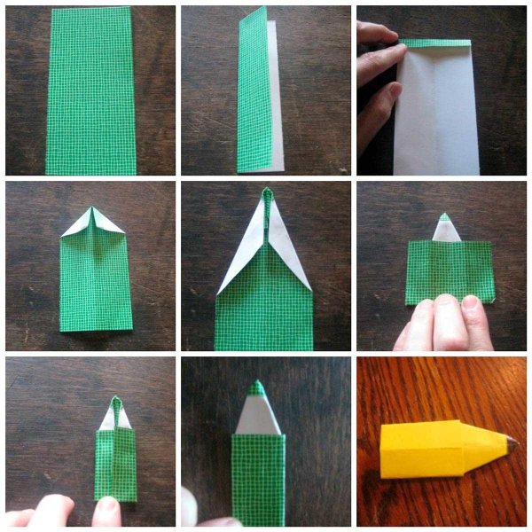 Конструирование закладка карандаш