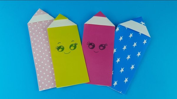 Закладки из бумаги