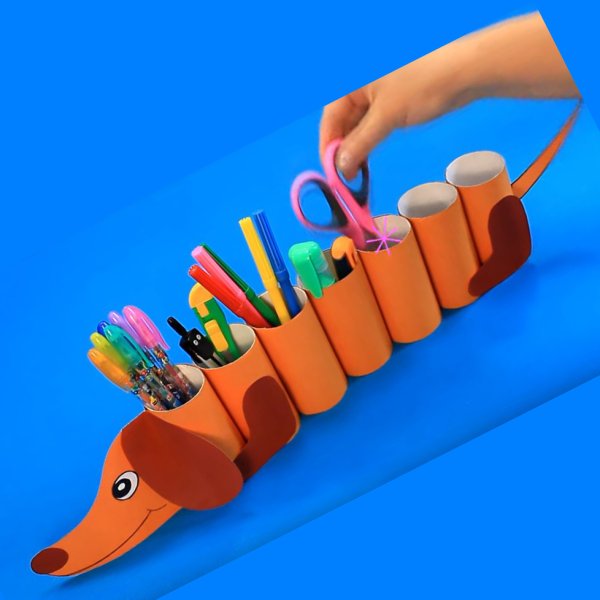 Подставка для карандашей из втулок