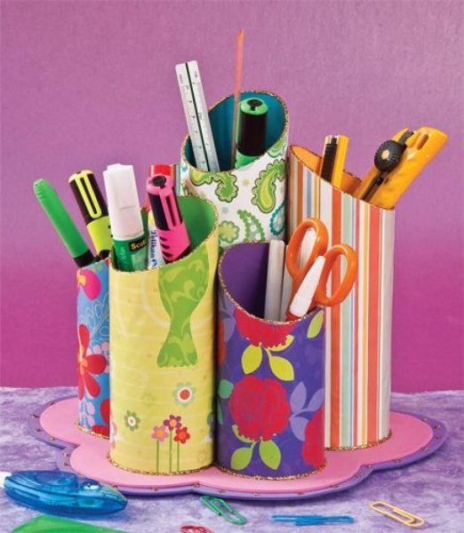 Органайзер из туалетных втулок