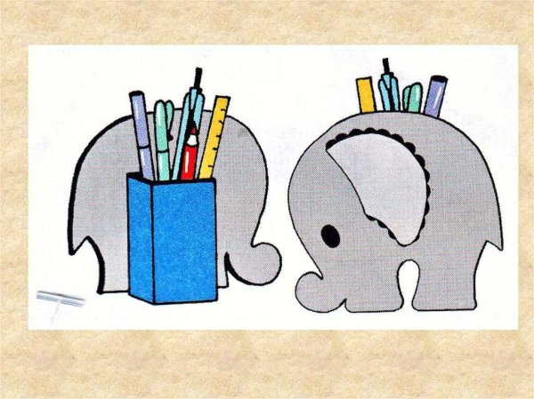 Шаблон подставки для карандашей