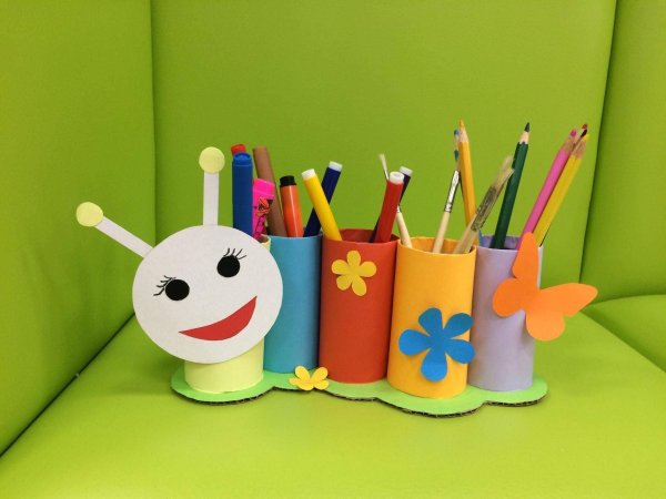 Подставка для карандашей из втулок