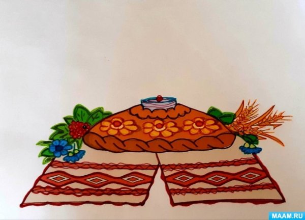 Рисование каравай в старшей группе