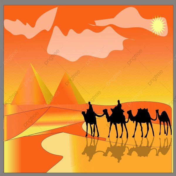 Силуэт пустыни