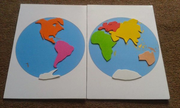 Пазл из континентов