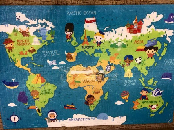 Карта мира аппликация для детей