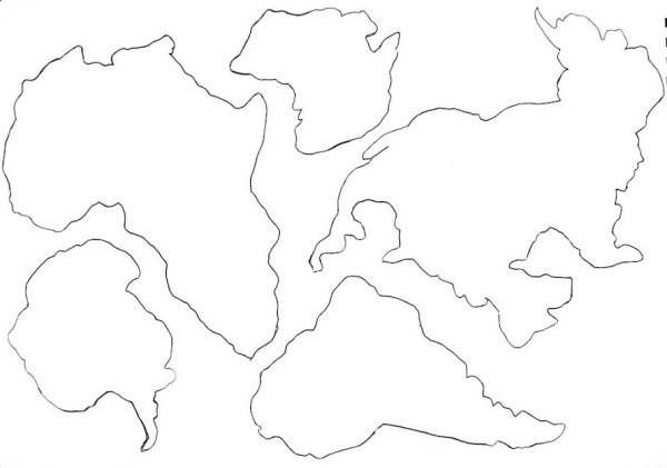 Силуэты материков