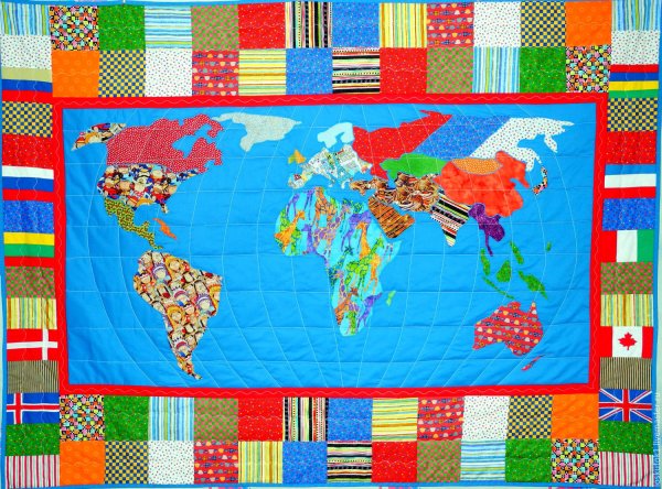 Лоскутная мозаика из ткани