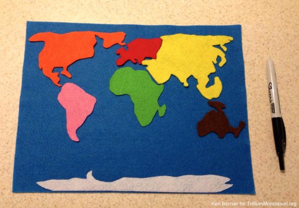 Аппликация континенты для детей