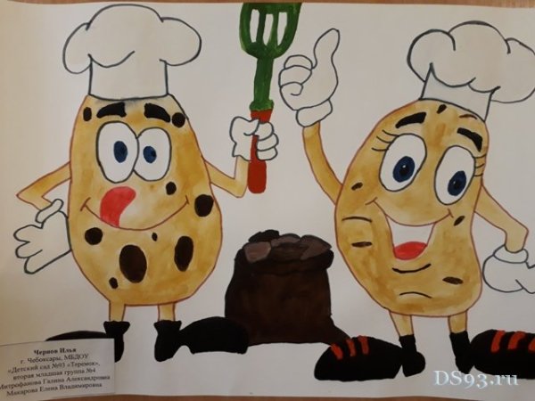Детские рисунки на тему картошка