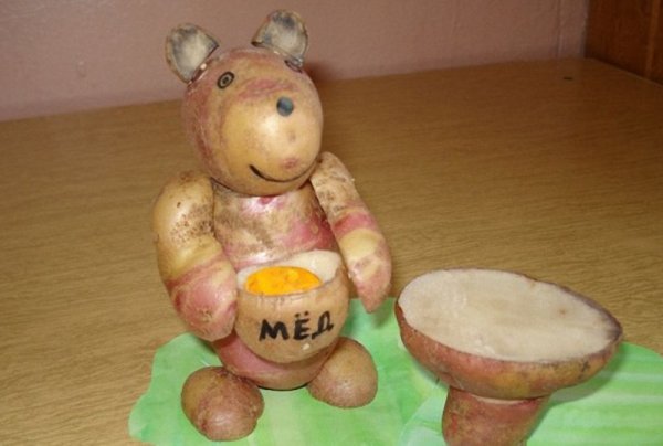 Медведь из картошки