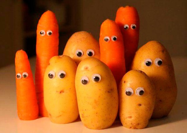 Прикольные поделки из моркови