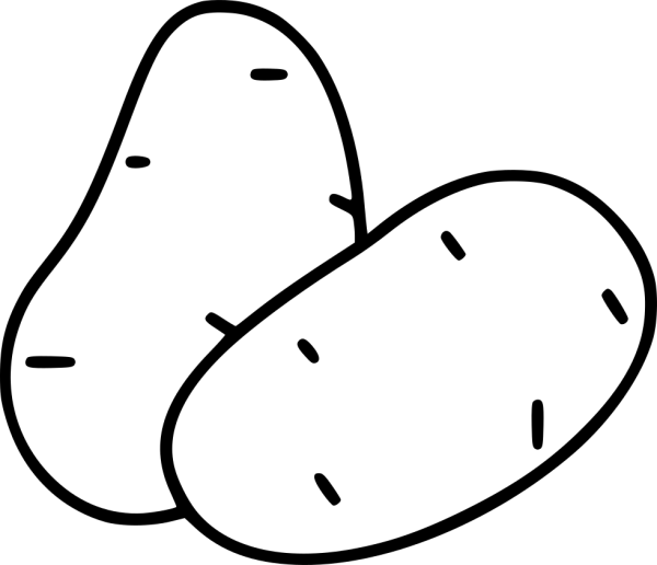 Картофель раскраска для детей