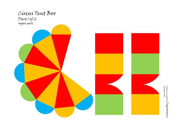 Макет карусели из бумаги