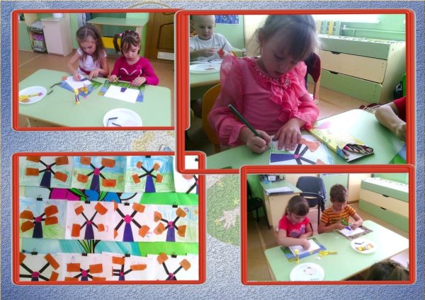 Аппликация качели карусели в подготовительной группе