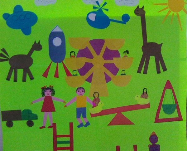 Аппликация детская площадка