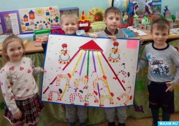 Коллективное рисование в средней группе