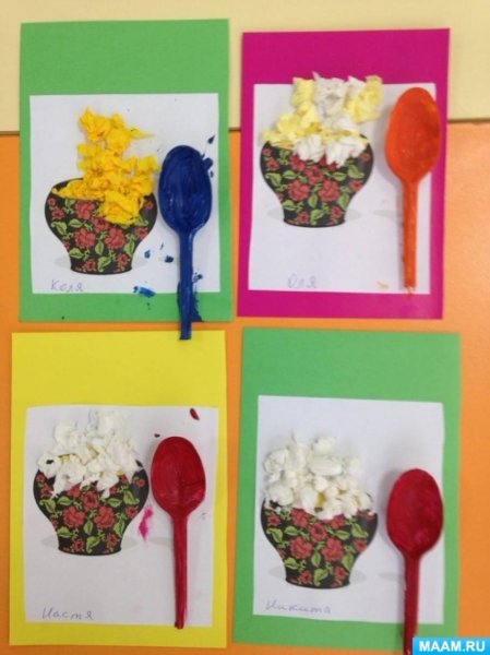 Аппликация в подготовительной группе каша