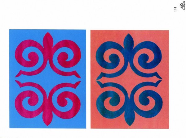 Казахский орнамент Кошкар Мүйіз