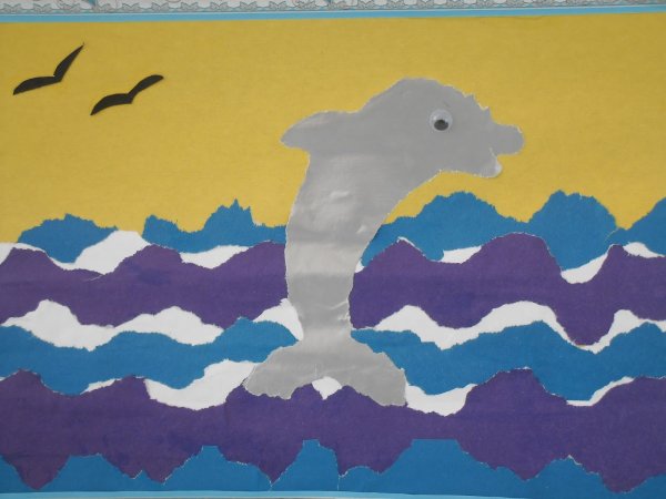 Аппликация из рваной бумаги