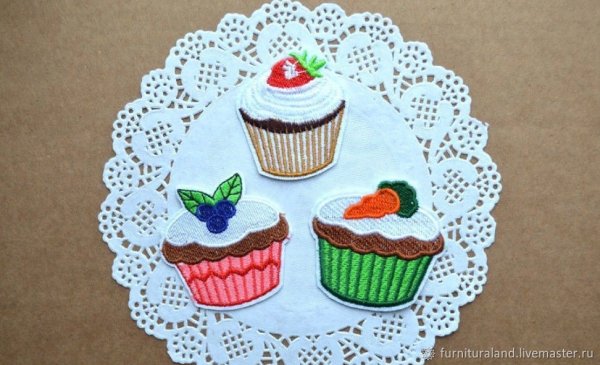 Термоаппликация с виде пирожного