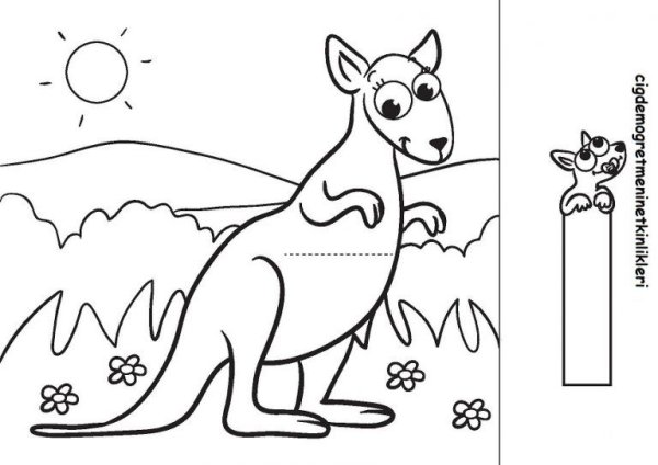 Кенгуру аппликация для детей